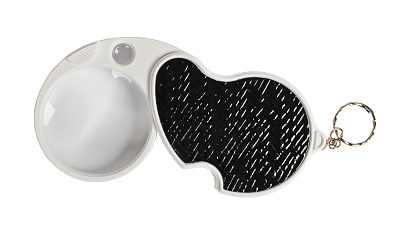 Лупа карманная с подсветкой LED 4х60мм/20х12мм