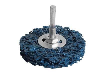 Круг зачистной синий 75мм хвостовик 6мм для дрели