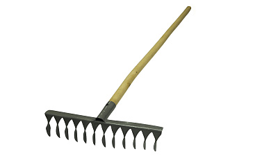 Грабли 12 зубьев с деревянным черенком 5077