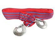 Трос буксировочный 3.5т 5м 2 крюка красный ленточный