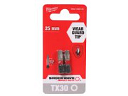 Бита Milwaukee SHOCKWAVE 1/4 torx TX30 25 мм (2 штуки)