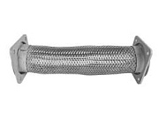 Металлорукав КАМАЗ ЕВРО в сборе в оплетке d-80мм L-376мм (нержавеющая сталь 304) (фланец 6мм) ГС РМВ 2Г.316.С.12.К541