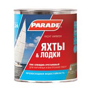 Лак яхтный алкидно-уретановый полуматовый 0.75л PARADE