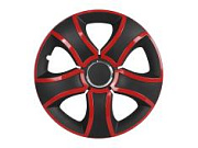 Колпак колеса R-16 декор БИС красный комплект