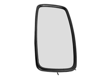 Зеркало боковое КАМАЗ, МАЗ, УРАЛ основное сферическое с подогревом 24V 350х164мм БОР