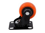 Колесо оранжевая резина 50мм поворотное