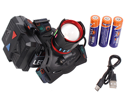 Фонарь налобный светодиодный АКБ 8106 1 режим
