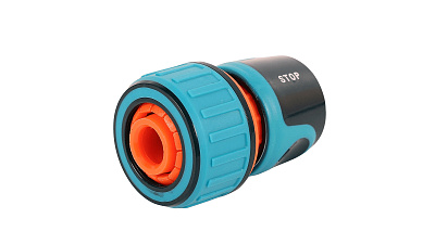Cоединитель быстросъёмный для шланга GRINDA PROLine TC-34A 3/4 с автостопом из ударопрочного пластика с TPR